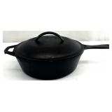 Lodge 8CF Cast Iron Deep Skillet Chicken Fryer