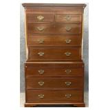 19th Century Inlaid Chest on Chest