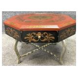 Painted Octagonal Low Accent Table