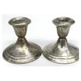 Pair Gorham 661 Sterling Weighted Candlesticks