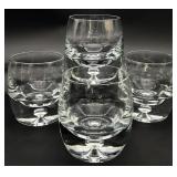 4 Krosno Bubble Bottom Whiskey Glasses