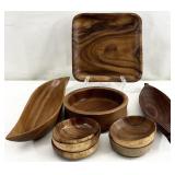 Vintage Carved Wood Bowls