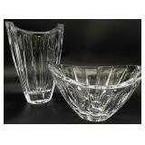 2pc Lenox Excelsior Crystal Vase & Bowl