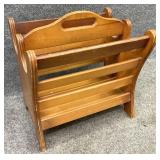 Vintage Wooden Magazine Rack