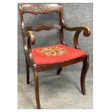 Mahogany Frame Needlework Chair
