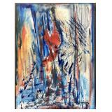Large Vintage Abstract Painting, E. Max Johnston