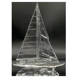 Waterford Crystal 9 " Clear Sailboat Figure