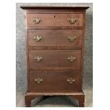Petite Mahogany 4 Drawer Chest