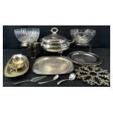 Vintage Silver Plate Serving Dishes & More