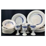 Vintage Signed Pottery Dinnerware Set