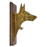 Arts & Crafts Bronze Figural Dog Wall Hook