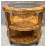 Round Glass Insert Accent Table