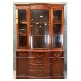 Morganton Mahogany Bow Front China Cabinet