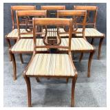 6 Mahogany Lyre Back Chairs