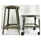 2 Vintage Metal Stools