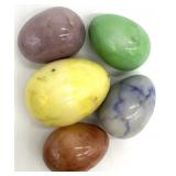 5 Alabaster Stone Eggs