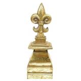 Decorative Gold Fleur De Lis Finial Statue