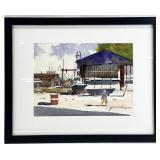 Ed Macomber (NC) Coastal Watercolor Painting