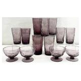 Morgantown Crinkle Amethyst Glassware