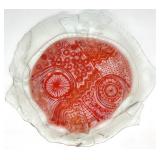 Mid Century Freeform Fused Art Glass Tray