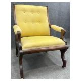 Antique Button Tufted Arm Chair
