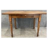 Antique Pine One Drawer Table