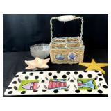 Divided Fish Tray, Seashell Basket & More