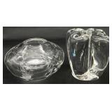 2pc Sevres France & Stuart Crystal Candle Holders