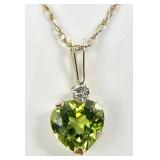 10K Gold Necklace & 10K Heart Pendant