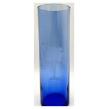 South Carolina Cobalt Blue Etched Glass Vase