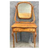 Antique Oak Vanity w/ Mirror