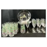 Vintage Luminarc Noel Christmas Glasses & Plates