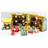 Vintage Fisher Price Play House & Accessories