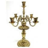 Virginia Metalcrafters 5-Arm Brass Candelabra