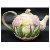 Fitz & Floyd Omnibus Tulip Basket Teapot