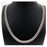 Vintage Sterling Silver 2 Strand Rope Necklace
