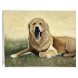 Signed Original Dog's Portrait Painting