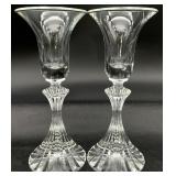 Pair Mikasa Crystal The Ritz Candlesticks