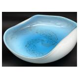 Murano Italian Art Glass Bowl Aventurine Gold