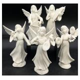 5pc Dresden German Angel Musician Figures