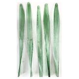 5 Twisted 19 ' Art Glass Leaves / Grass Blades