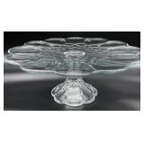 LE Smith Dominion Clear Glass Cake Stand
