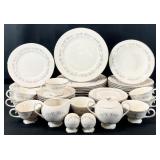 Flintridge Pierra Grey (Platinum Rim) China Set