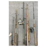 Asst Lot Vintage Fishing Rods & Reels