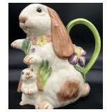 Fitz & Floyd Omnibus Rabbit Pitcher