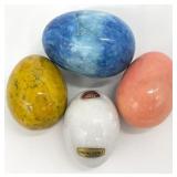 4 Alabaster Stone Eggs