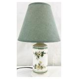 Vintage Botanical Porcelain Lamp