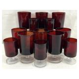 Luminarc France Cavalier Ruby Glasses