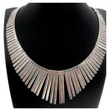 Italian Sterling Silver Fringe Necklace