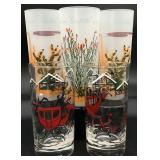 5 Mid Century Beverage Glasses